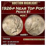 1926-p Peace Dollar Near Top Pop! $1 ms66+ SEGS