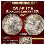 1917-p Ty II Standing Liberty Quarter 25c ms65+ fh
