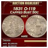 1831 Capped Bust Half Dollar O-119 50c ms62 USCG