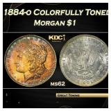 PCGS 1884-o Morgan Dollar Colorfully Toned $1 ms62