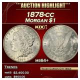 1878-cc Morgan Dollar $1 ms64+ SEGS