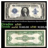 1923 $1 large size Silver Certificate Grades xf+ S