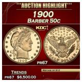 1900 Proof Barber Half Dollars 50c pr67 SEGS