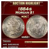 1884-s Morgan Dollar $1 ms62+ USCG