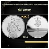 2023  Muhammad Ali Boxing 1oz .999 Silver $2  Niue