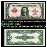 1923 $1 United States Note Grades Choice AU/BU Sli
