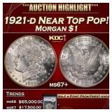 1921-d Morgan Dollar Near Top Pop! $1 ms67+ SEGS