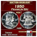 1950 Proof Franklin Half Dollar 50c pr68 SEGS