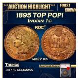 1895 Indian Cent TOP POP! 1c ms67 rd SEGS