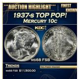 1937-s Mercury Dime TOP POP! 10c ms68 FSB SEGS