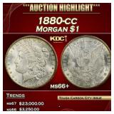 1880-cc Morgan Dollar $1 ms66+ SEGS