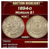 1894-o Morgan Dollar $1 ms62+ USCG