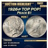 1926-p Peace Dollar TOP POP! $1 ms67 SEGS