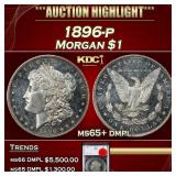 1896-p Morgan Dollar $1 ms65+ dmpl SEGS