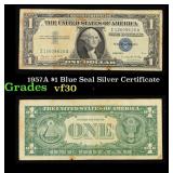 1957A $1 Blue Seal Silver Certificate Grades vf++