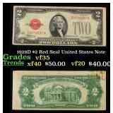 1928D $2 Red Seal United States Note Grades vf++