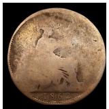 1862 Great Britain 1 Penny Grades ag