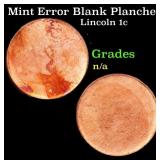 Mint Error Blank Planchet Lincoln Cent 1c Grades U