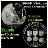 1994-P Vietnam Proof Modern Commem Dollar $1 pr70