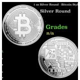 1 oz Silver Round - Bitcoin Style