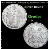 2023 Sierra Leone 1 oz Silver King Tut Reverse Cam