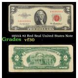 1953A $2 Red Seal United States Note Grades vf++
