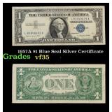 1957A $1 Blue Seal Silver Certificate Grades vf++