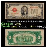 1928D $2 Red Seal United States Note Grades vf++