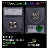 *Highlight* 1994-p Washington Quarter 25c ms67 SEG