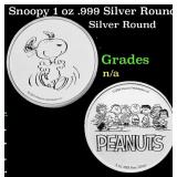 Snoopy 1 oz .999 Silver Round