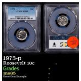 PCGS 1973-p Roosevelt Dime 10c ms65 PCGS