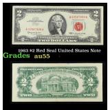 1963 $2 Red Seal United States Note Grades Choice