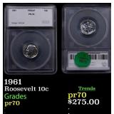 1961 Proof Roosevelt Dime 10c pr70 SEGS