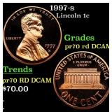 1997-s Proof Lincoln Cent 1c pr70 rd DCAM SEGS