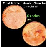 Mint Error Blank Planchet Lincoln Cent 1c Grades U