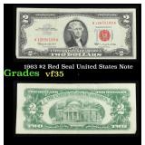 1963 $2 Red Seal United States Note Grades vf++