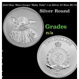 2023 Star Wars Grogu "Baby Yoda" 1 oz Silver $2 Ni