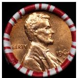 BU Shotgun Lincoln 1c roll, 1962-d 50 pcs Bank Wra