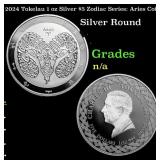 2024 Tokelau 1 oz Silver $5 Zodiac Series: Aries C