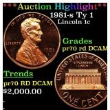 *Highlight* 1981-s Ty 1 Proof Lincoln Cent 1c pr70