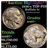 *Highlight* 1936-s Buffalo Nickel TOP POP! 5c ms67
