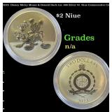 2023  Disney Micky Mouse & Donald Duck 1oz .999 Si