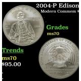 2004-P Edison Modern Commem Dollar $1 ms70 SEGS