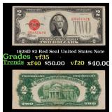 1928D $2 Red Seal United States Note Grades vf++