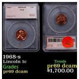 1968-s Proof Lincoln Cent 1c pr69 dcam SEGS