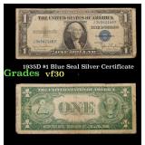 1935D $1 Blue Seal Silver Certificate Grades vf++