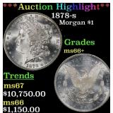 *Highlight* 1878-s Morgan Dollar $1 ms66+ SEGS (fc