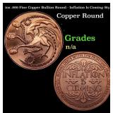 1oz .999 Fine Copper Bullion Round - Inflation Is