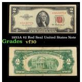 1953A $2 Red Seal United States Note Grades vf++