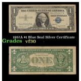 1957A $1 Blue Seal Silver Certificate Grades vf++